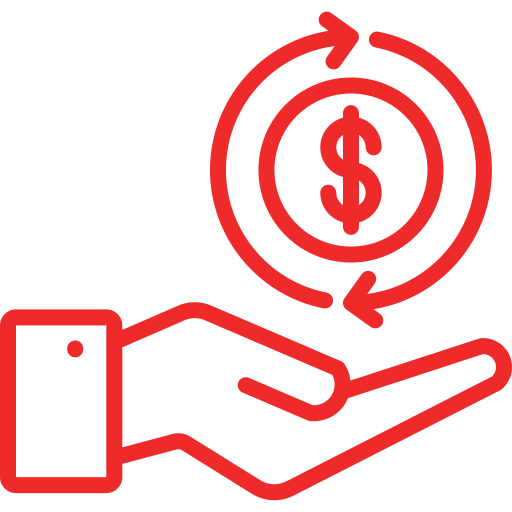 Badge representing refund guarantee offered by OneAnt
